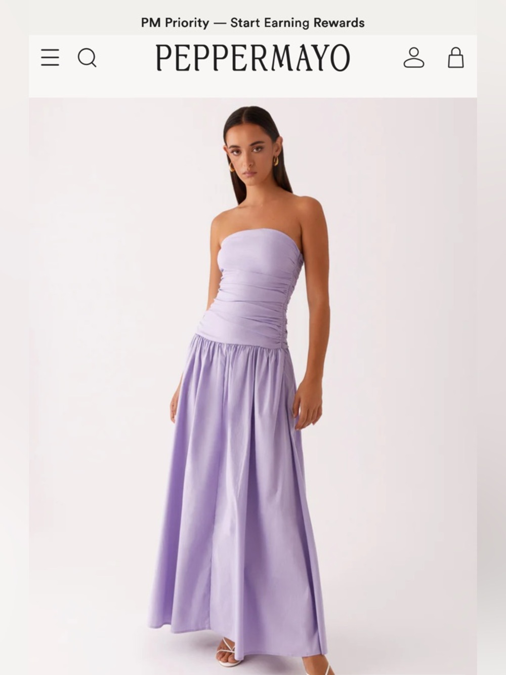 Peppermayo Lavender Carmel Maxi Dress